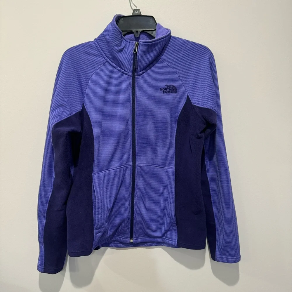 The North Face Women's Purple Fleece Jacket Full Zip Long Sleeve Sz medium‎